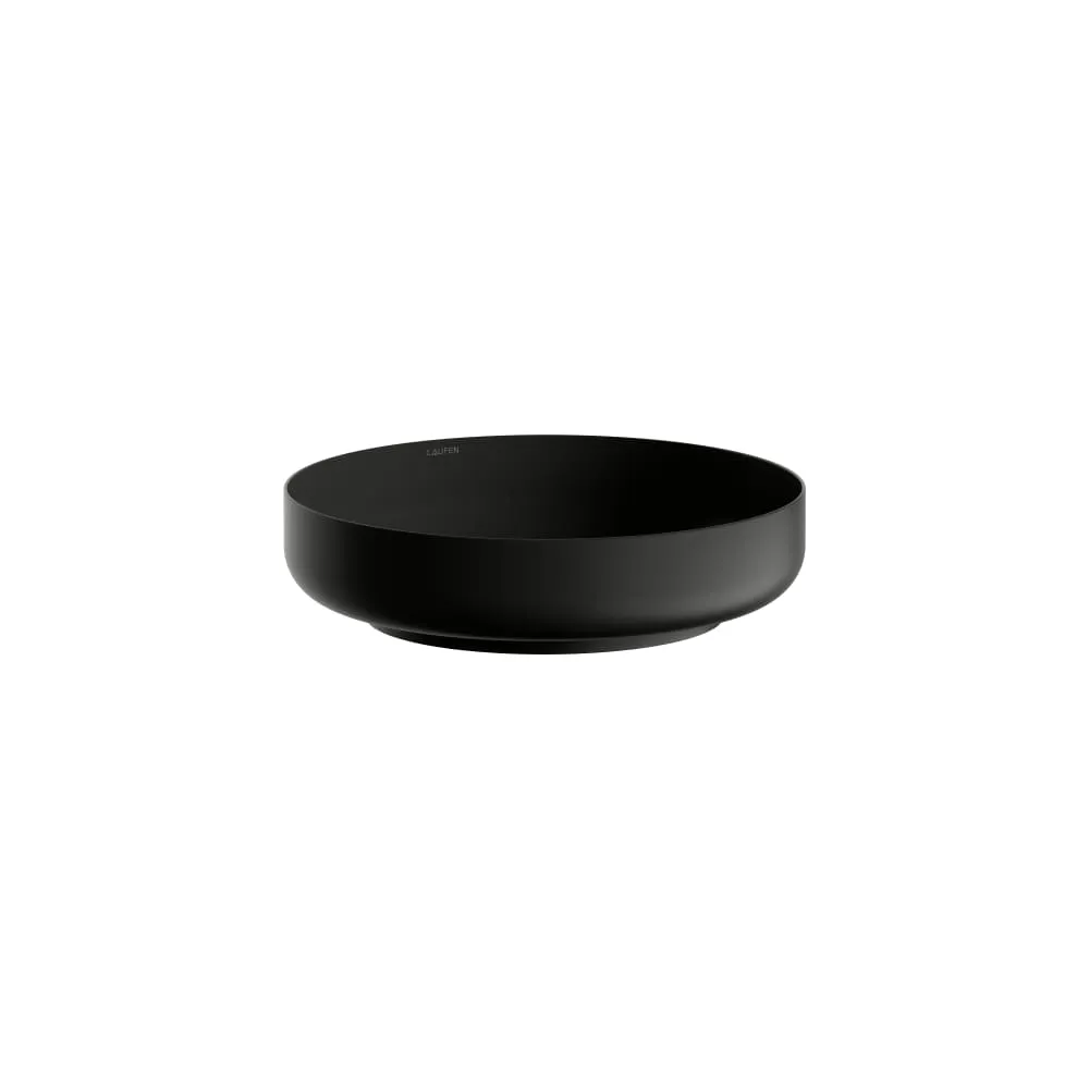 LAUFEN SONDO Waschtisch-Schale, aus Vitreon Stahl 400 x 400 x 102 mm #H512SO47161121 - 716 - Schwarz matt