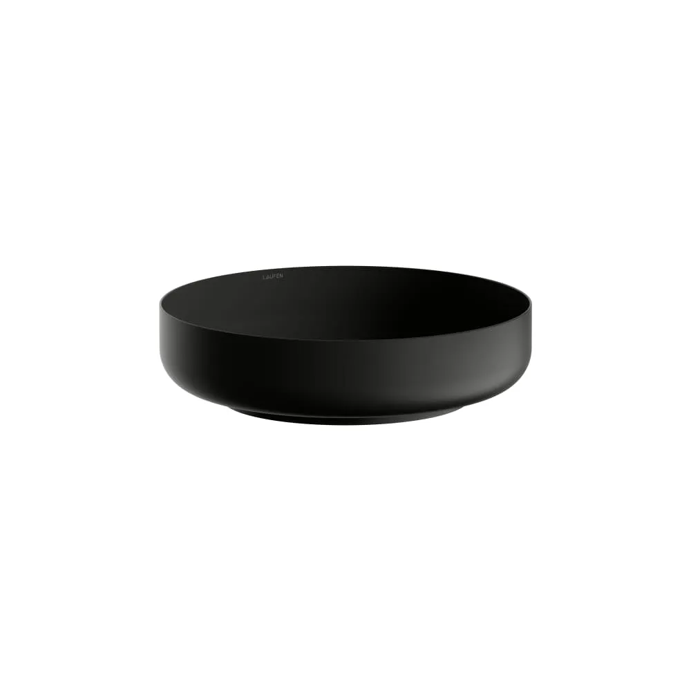 LAUFEN SONDO Waschtisch-Schale, aus Vitreon Stahl 450 x 450 x 119 mm #H512SO57161121 - 716 - Schwarz matt