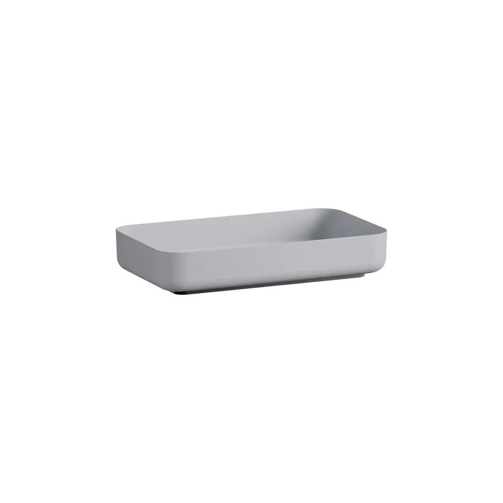 LAUFEN STREAM Waschtisch-Schale, aus Vitreon Stahl, Distanzrahmen schwarz 599 x 349 x 118 mm #H512SR67101121 - 710 - Nordic Matt