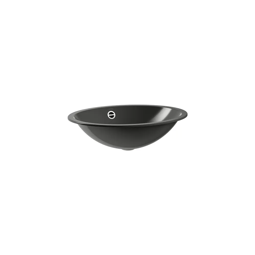 LAUFEN FORM Einbauwaschtisch von unten, aus Vitreon Stahl 525 x 425 x 150 mm #H513FM60191121 - 019 - Dark iron