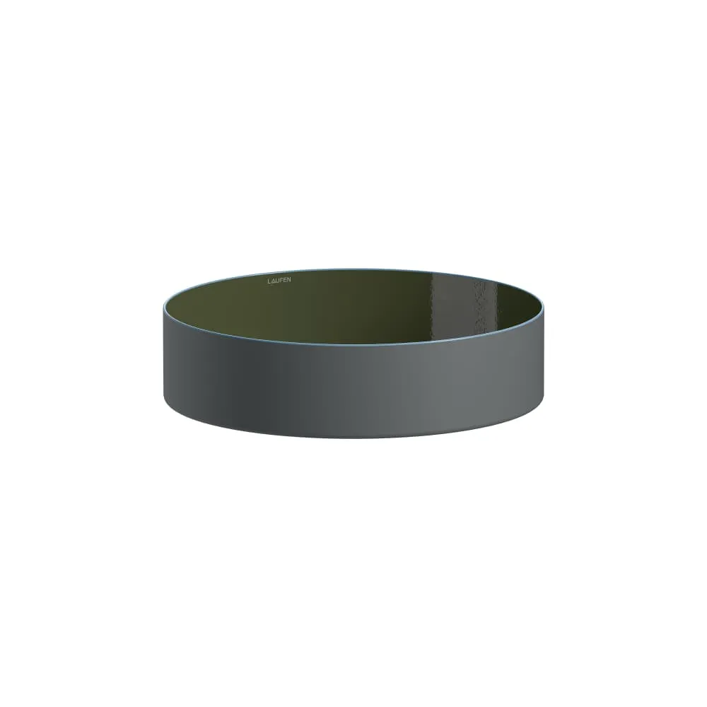 LAUFEN TRICOLOR Waschtisch-Schale, aus Vitreon Stahl 400 x 400 x 114 mm #H512TC4T981121 - T98 - Olive