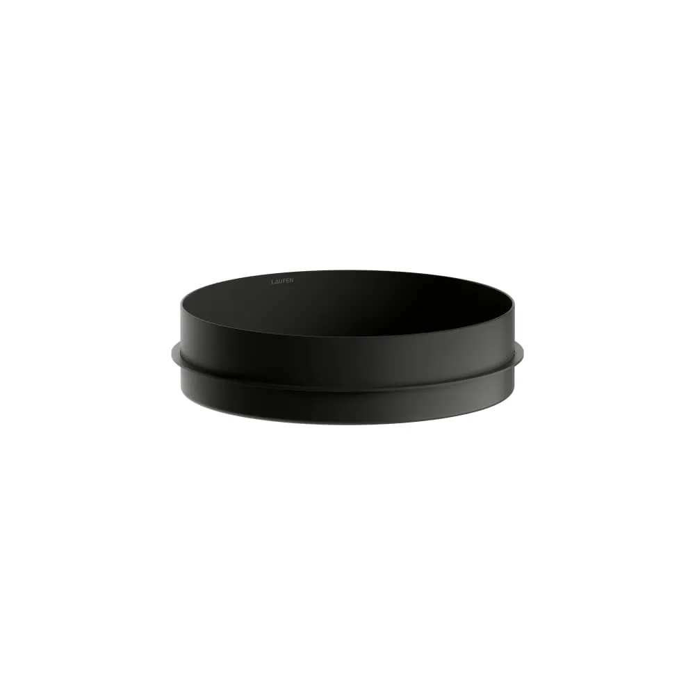 LAUFEN UNISONO Einbauwaschtisch von oben, aus Vitreon Stahl, optimiert für 30 mm dicke Trägerplatten 375 x 375 x 114 mm #H517UO37161121 - 716 - Schwarz matt