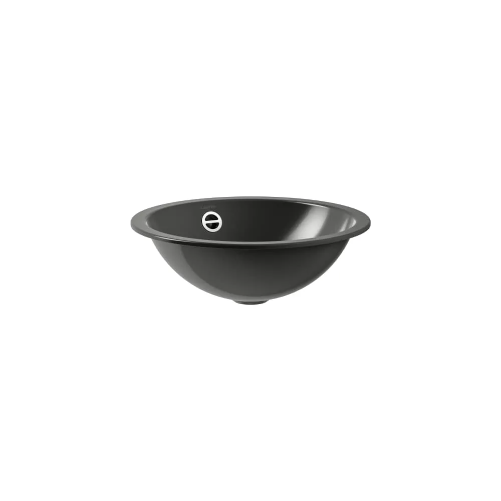 LAUFEN FORM Einbauwaschtisch von oben, aus Vitreon Stahl 400 x 400 x 140 mm #H517FM30191121 - 019 - Dark iron