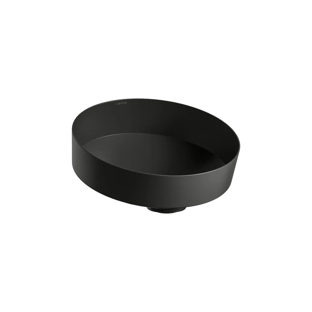 LAUFEN TENDO Waschtisch-Schale, aus Vitreon Stahl 400 x 400 x 195 mm #H512TE47161121 - 716 - Schwarz matt