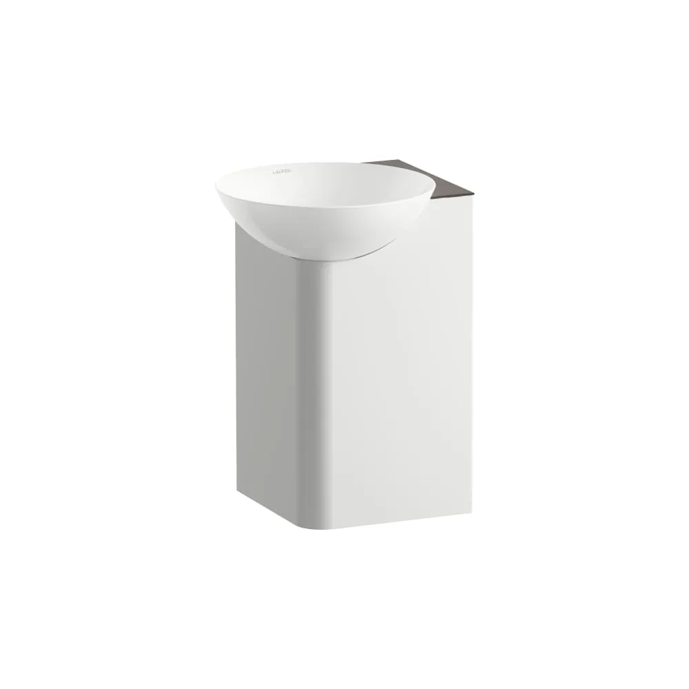 LAUFEN INSERT Waschplatz, wandhängend, aus Vitreon Stahl 350 x 350 x 470 mm #H586IN27111111 - 711 - Brown antracite