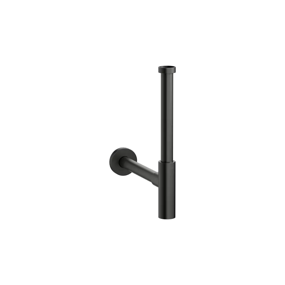 LAUFEN Siphon, Anschlussgewinde 1 1/4", Tauchohr höhenverstellbar von 75 bis 330 mm, Tiefe verstellbar von 90 bis 390 mm 45 x 390 x 420 mm #H590LA74500001 - 450 - Schwarz matt