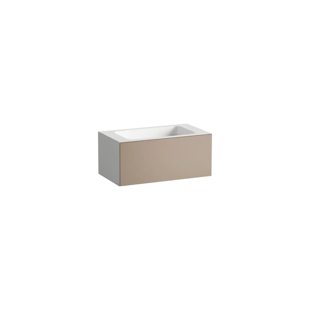 LAUFEN FOLIO Waschplatz, wandhängend, aus Vitreon Stahl 804 x 450 x 350 mm #H580FO35221121 - 522 - Mondstein, Lack seidenmatt