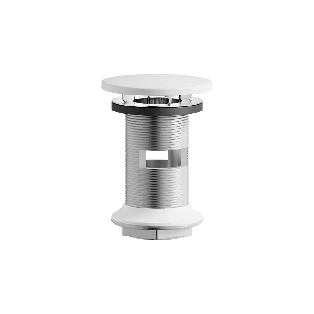 LAUFEN Schaftventil, Ø 1 1/4", Ventilkappe, 74 mm, permanent geöffnet, für Becken 74 x 74 x 106 mm #H591LA57570001 - 757 - Weiß matt