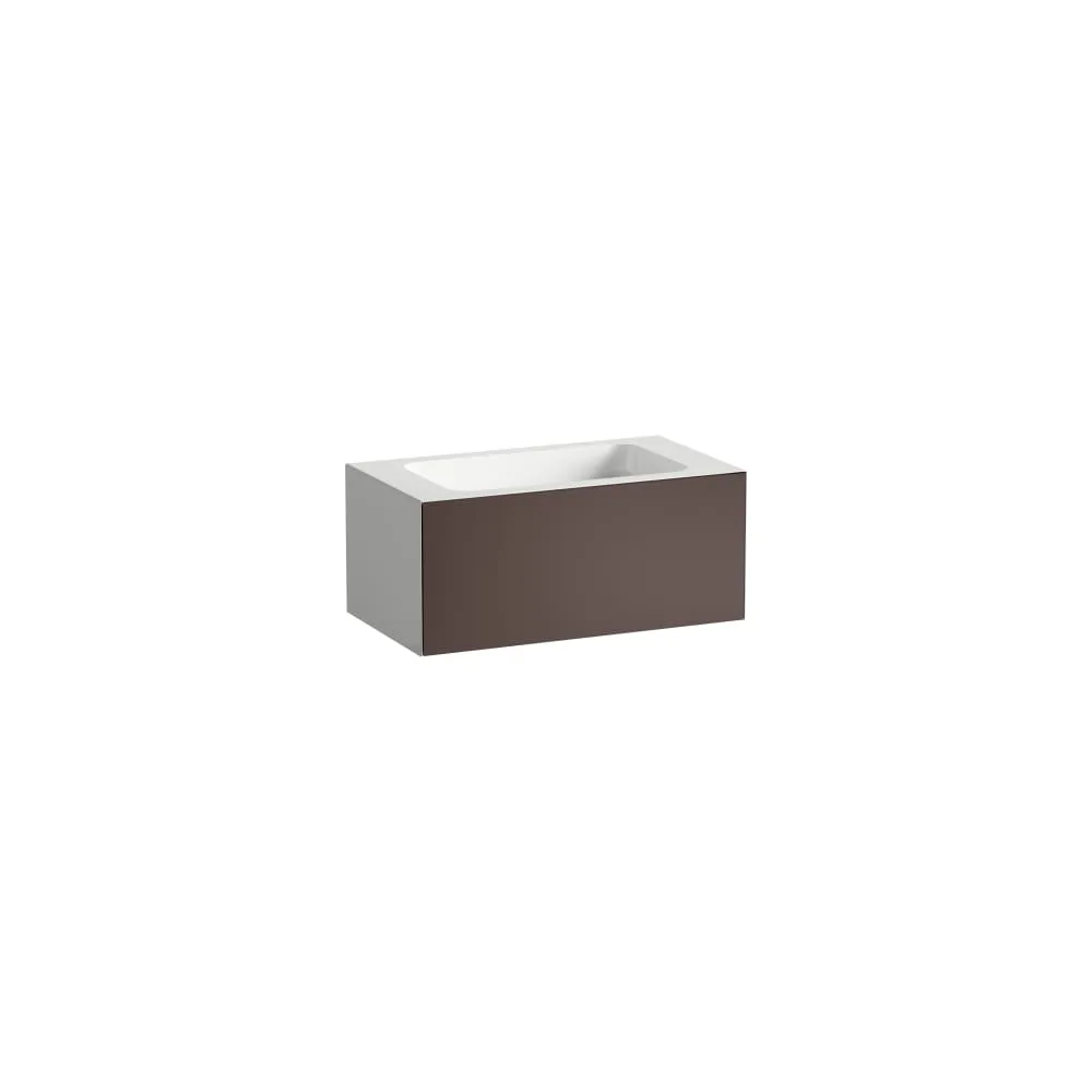 LAUFEN FOLIO Waschplatz, wandhängend, aus Vitreon Stahl 804 x 450 x 350 mm #H580FO35231121 - 523 - Schattenerde, Lack seidenmat