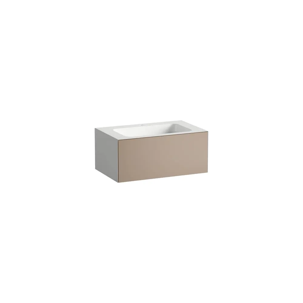LAUFEN FOLIO Waschplatz, wandhängend, aus Vitreon Stahl 804 x 500 x 350 mm #H580FO35221111 - 522 - Mondstein, Lack seidenmatt