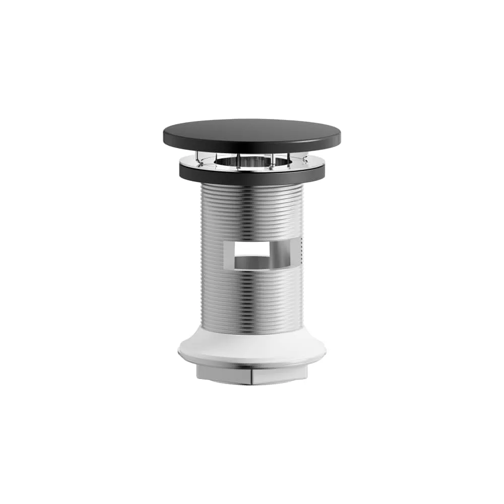 LAUFEN Schaftventil, Ø 1 1/4", Ventilkappe, 74 mm, permanent geöffnet, für Becken 74 x 74 x 106 mm #H591LA57160001 - 716 - Schwarz matt