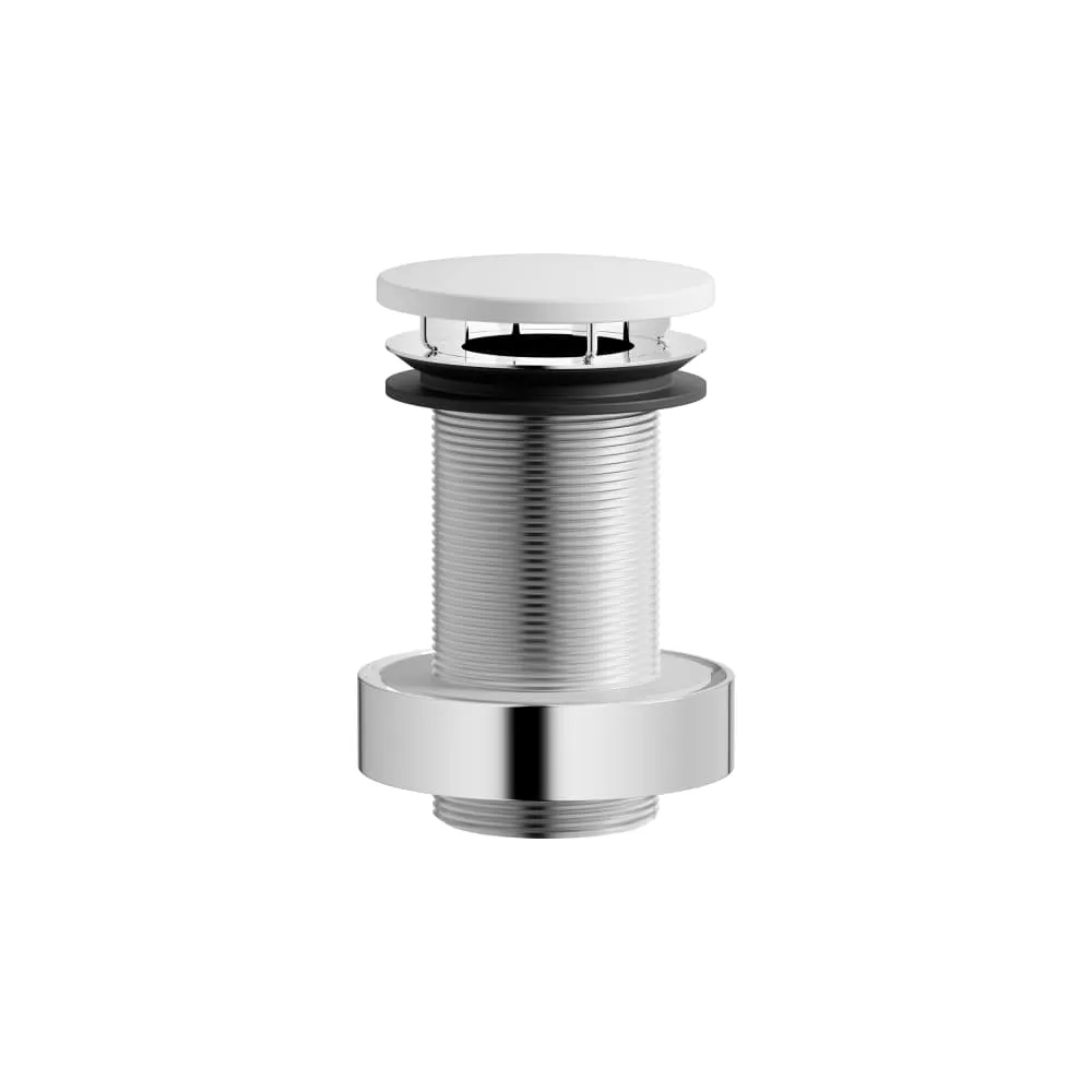 LAUFEN Schaftventil, Ø 1 1/4", Ventilkappe, 63 mm, permanent geöffnet, für Becken ohne Überlauf 63 x 63 x 100 mm #H591LA27570001 - 757 - Weiß matt