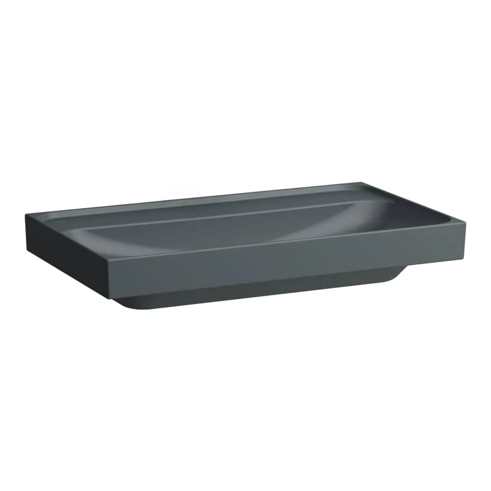 LAUFEN MEDA Aufsatzwaschtisch, wandgebunden 800 x 460 x 80 mm #H8161177581121 - 758 - Graphit matt