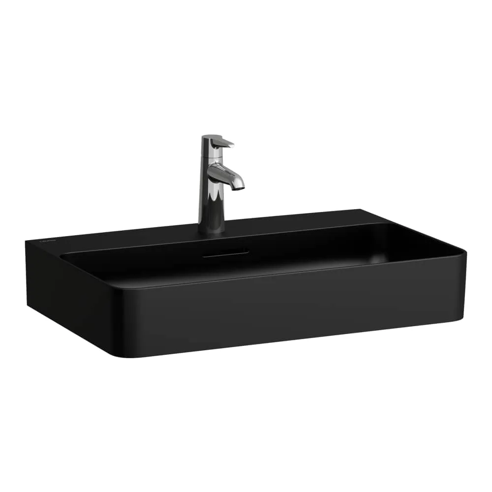 LAUFEN VAL Aufsatzwaschtisch, wandgebunden 650 x 420 x 115 mm #H8162847161081 - 716 - Schwarz matt