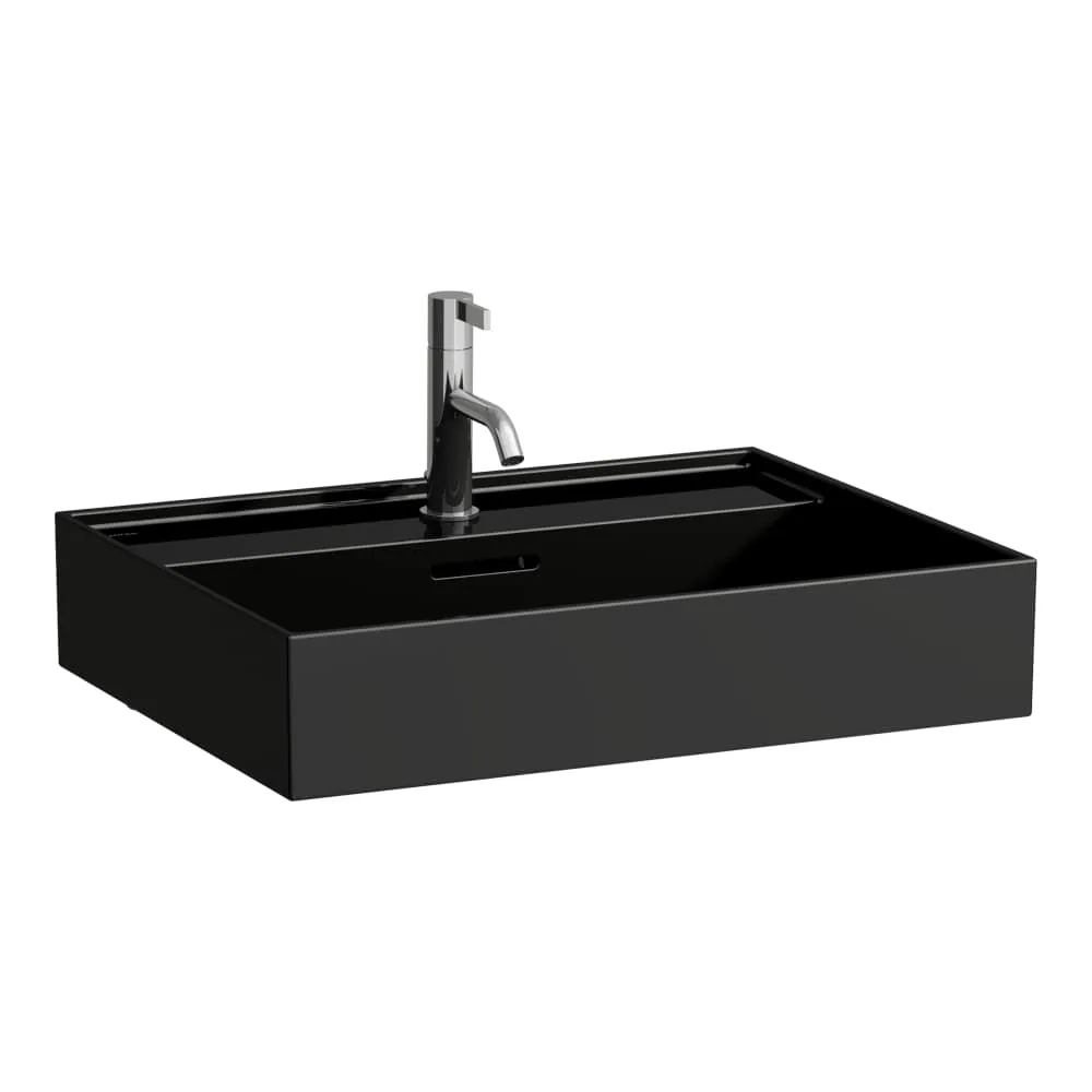 LAUFEN Kartell LAUFEN Aufsatzwaschtisch, wandgebunden 600 x 460 x 120 mm #H8163330201091 - 020 - Schwarz glänzend