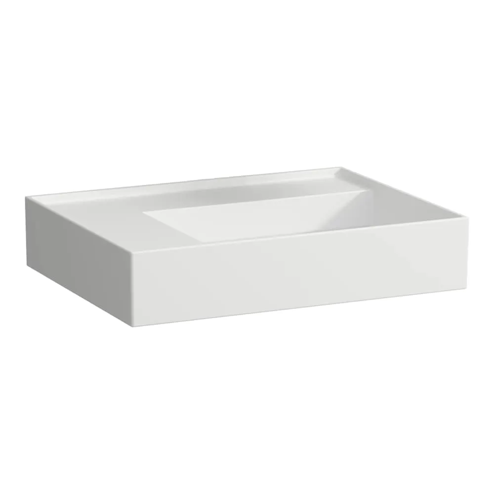 LAUFEN Kartell LAUFEN Waschtisch, Ablage links, mit verdecktem Ablauf 600 x 460 x 120 mm #H8103357571121 - 757 - Weiß matt