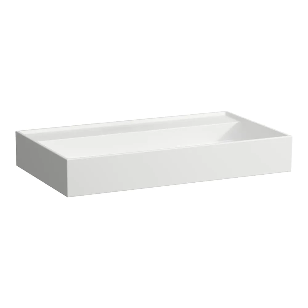 LAUFEN Kartell LAUFEN Waschtisch unterbaufähig, ohne Hahnloch, ohne Überlauf 800 x 460 x 120 mm #H8103367571121 - 757 - Weiß matt