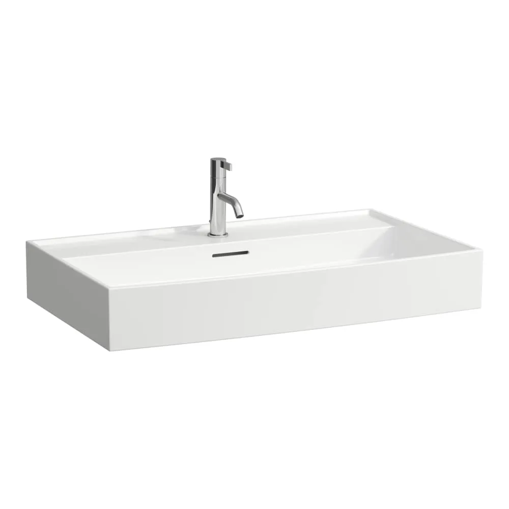 LAUFEN Kartell LAUFEN Aufsatzwaschtisch, wandgebunden 800 x 460 x 120 mm #H8163364001081 - 400 - Weiẞ LCC (LAUFEN Clean Coat)
