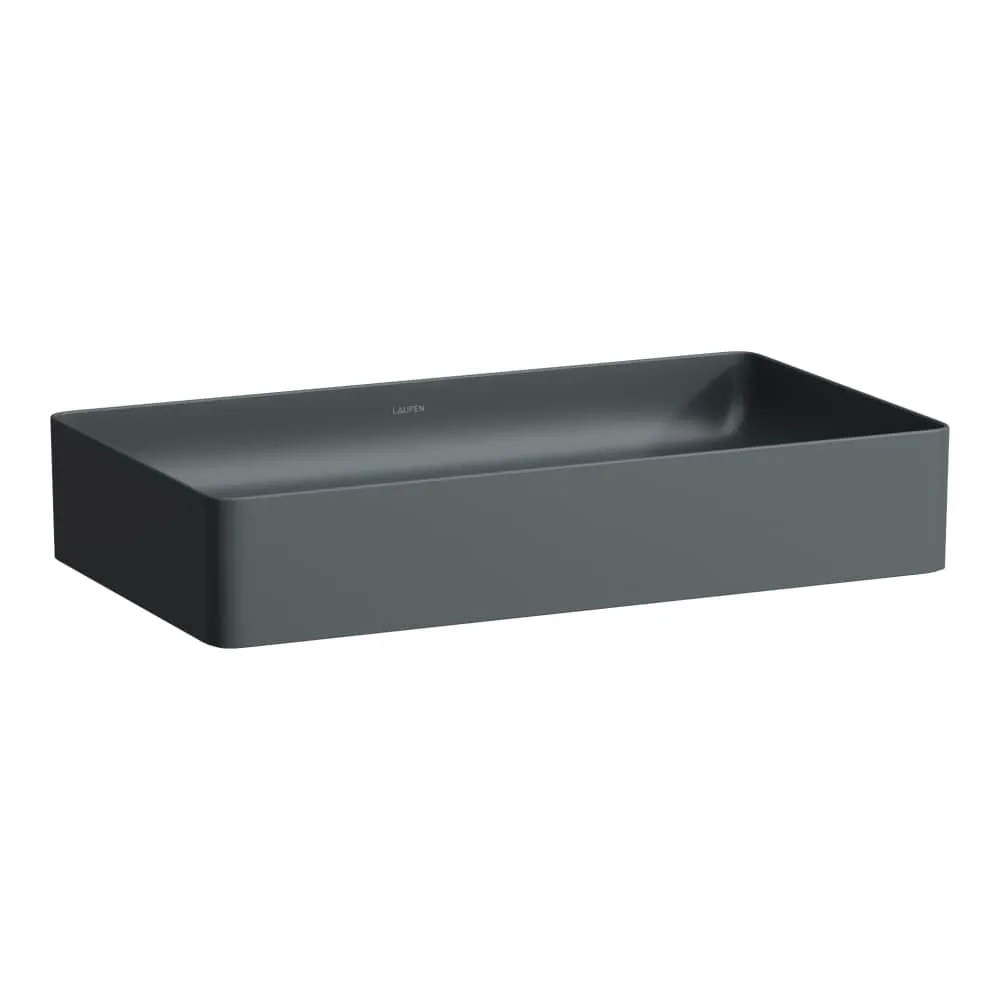LAUFEN LIVING Waschtisch-Schale, rechteckig 600 x 340 x 110 mm #H8114347581121 - 758 - Graphit matt