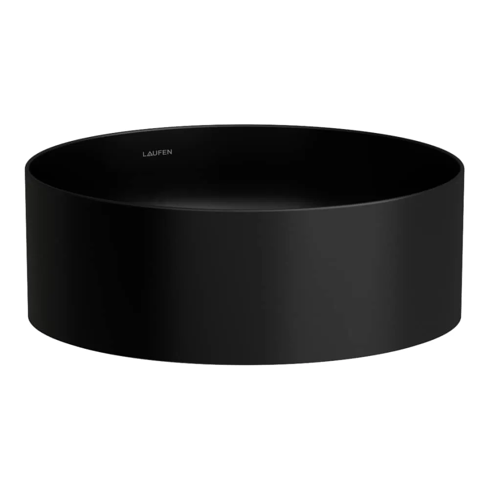 LAUFEN LIVING Waschtisch-Schale, rund 380 x 380 x 130 mm #H8114357161121 - 716 - Schwarz matt