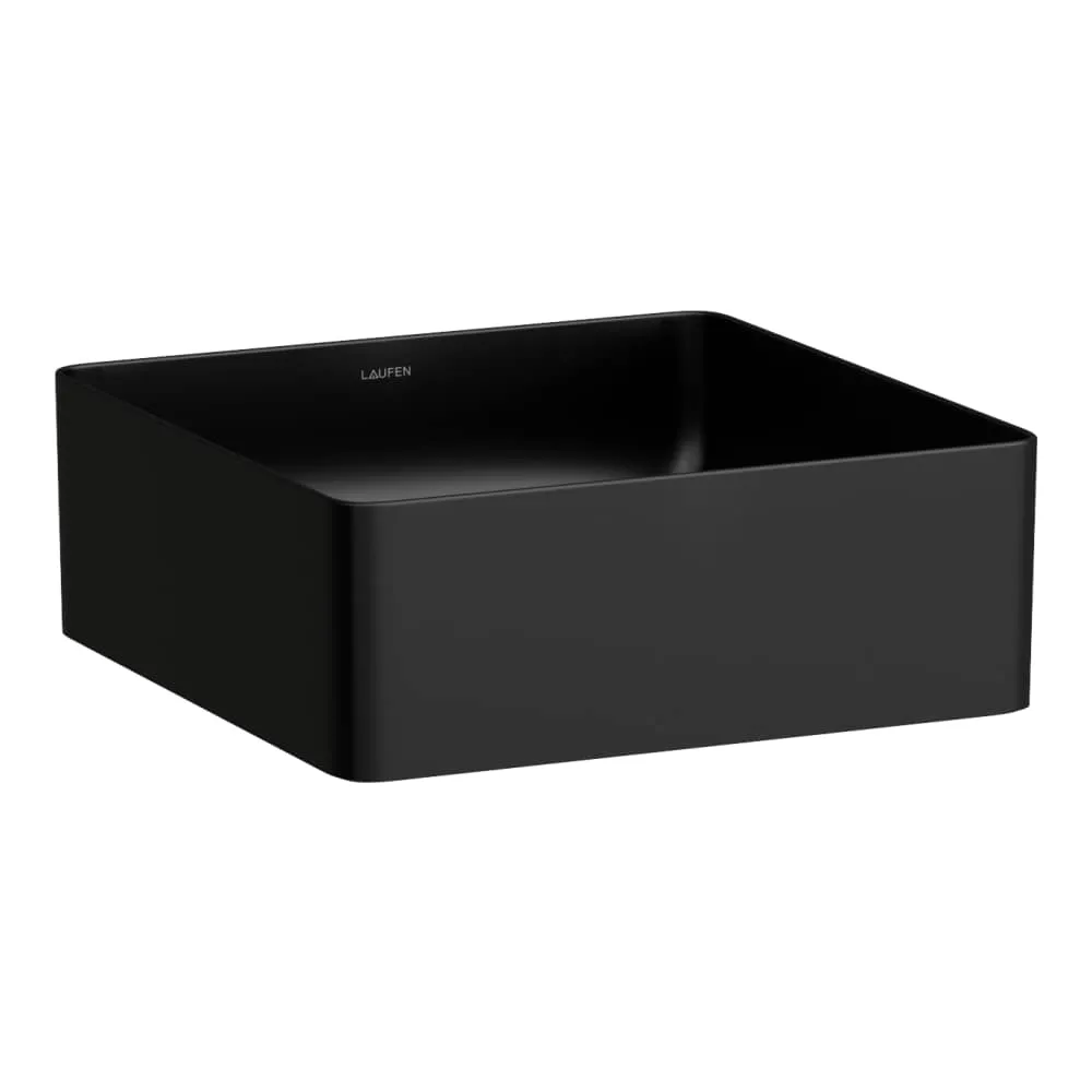 LAUFEN LIVING Waschtisch-Schale, quadratisch 360 x 360 x 130 mm #H8114337161121 - 716 - Schwarz matt