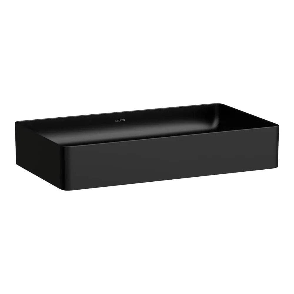 LAUFEN LIVING Waschtisch-Schale, rechteckig 600 x 340 x 110 mm #H8114347161121 - 716 - Schwarz matt