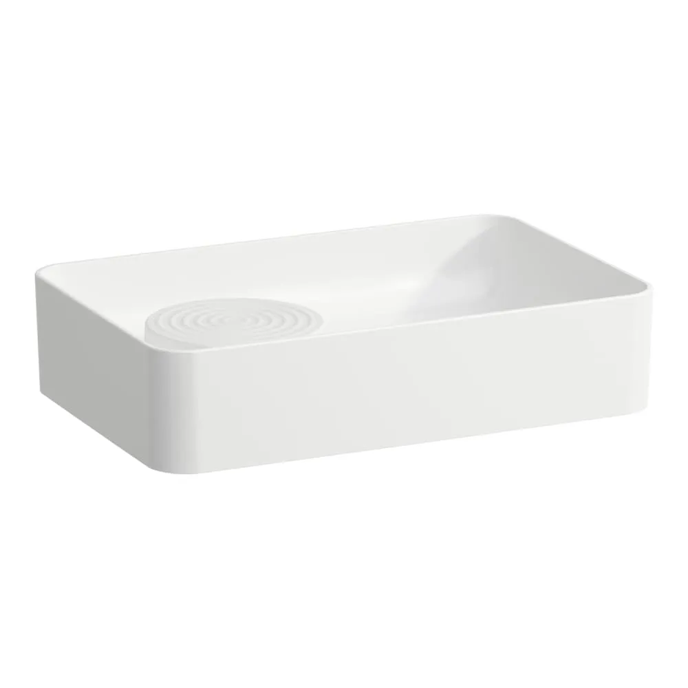 LAUFEN VAL Waschtisch-Schale, mit semi-trockenem Bereich (Insel) 550 x 360 x 125 mm #H812282A001121 - A00 - Weiẞ LCC Active (LAUFEN Clean Coat Active)