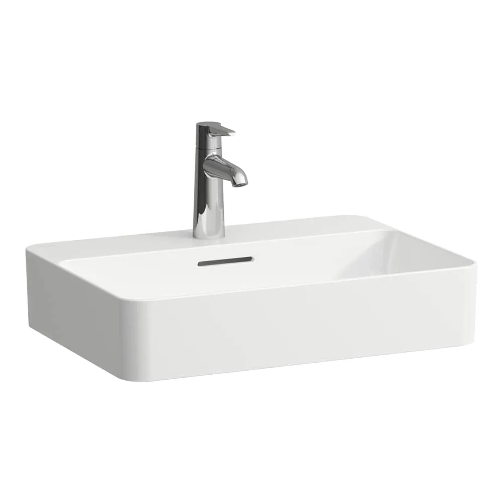 LAUFEN VAL Waschtisch-Schale, mit Armaturenbank 550 x 400 x 115 mm #H812284A001081 - A00 - Weiẞ LCC Active (LAUFEN Clean Coat Active)