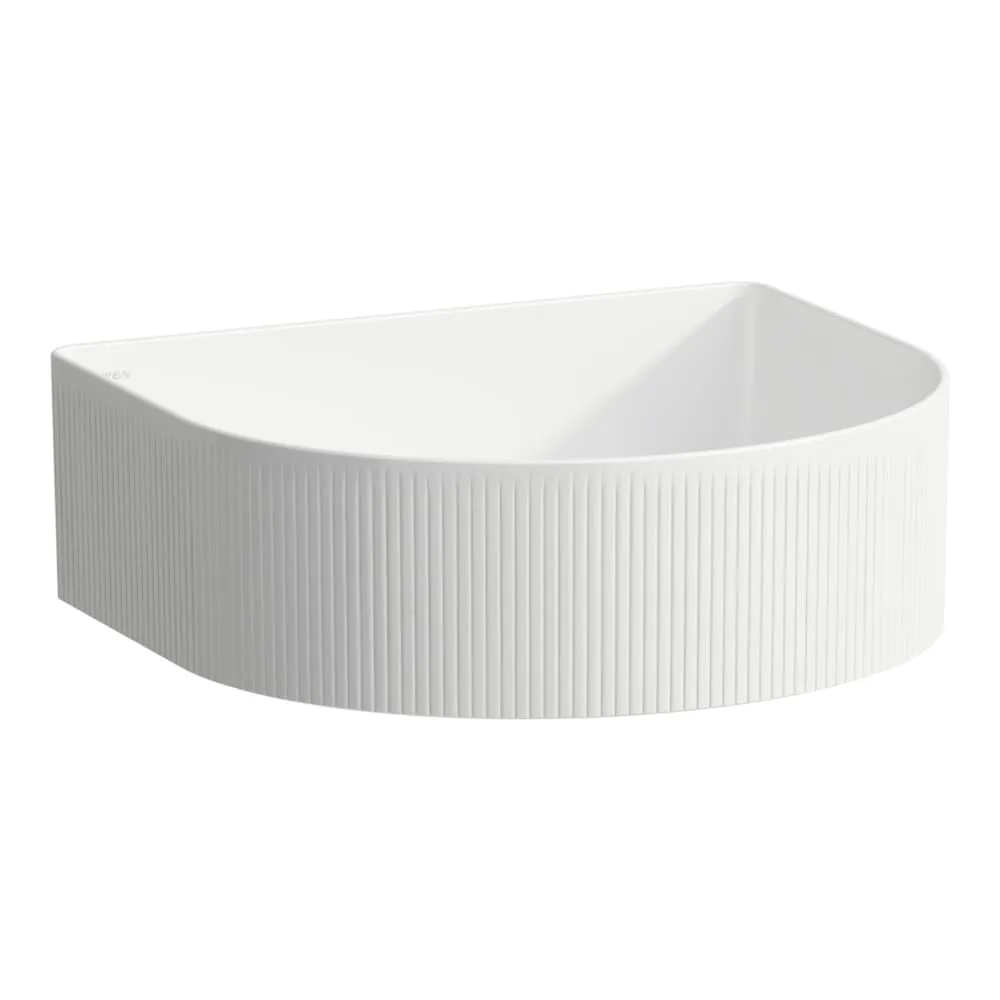 LAUFEN SONAR Waschtisch-Schale mit Oberflächenstruktur, inkl. Keramikabdeckung für Ablaufventil 410 x 365 x 130 mm #H8123434001121 - 400 - Weiẞ LCC (LAUFEN Clean Coat)