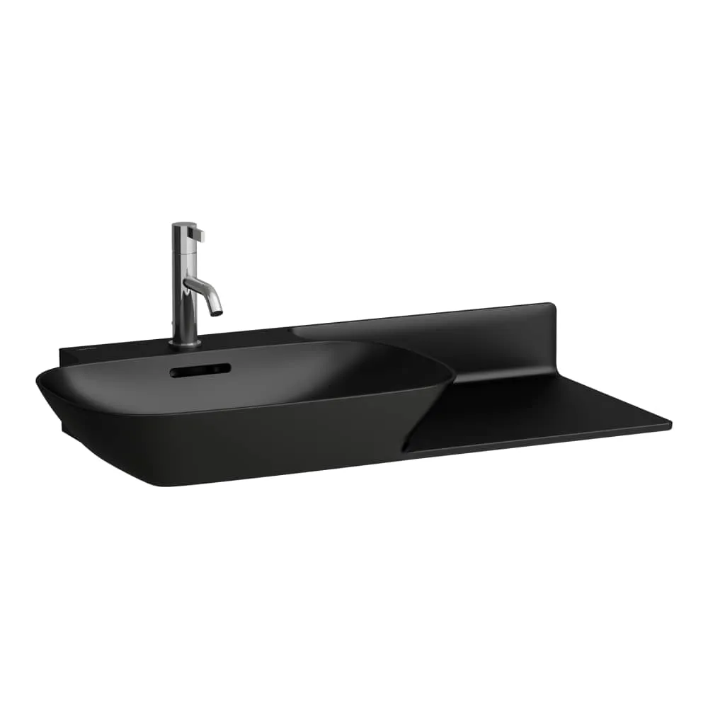 LAUFEN INO Möbelwaschtisch, Ablage rechts 900 x 450 x 120 mm #H8133027161111 - 716 - Schwarz matt