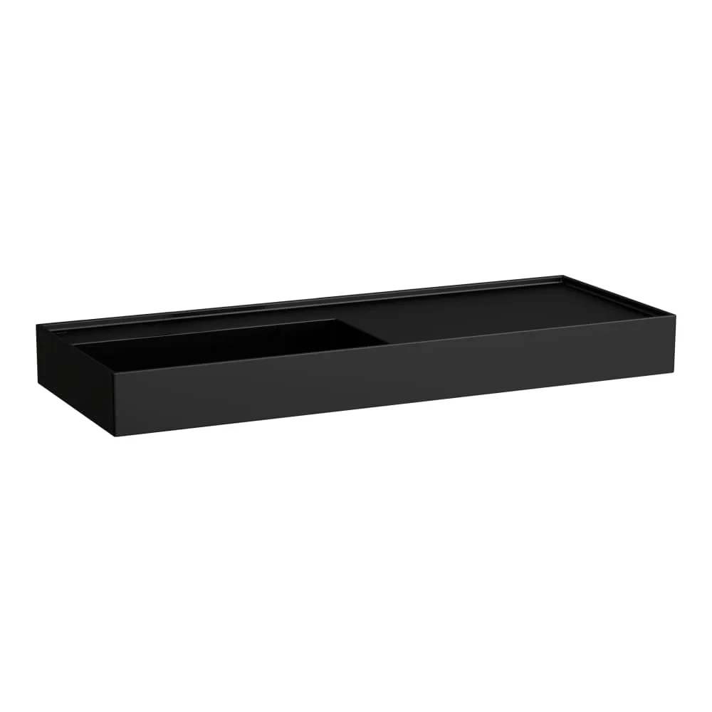 LAUFEN Kartell LAUFEN Waschtisch, Ablage rechts, mit verdecktem Ablauf 1200 x 460 x 120 mm #H8133327161121 - 716 - Schwarz matt