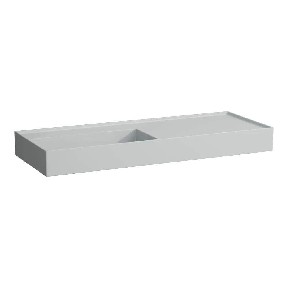 LAUFEN Kartell LAUFEN Waschtisch, Ablage rechts, mit verdecktem Ablauf 1200 x 460 x 120 mm #H8133327591121 - 759 - Grau matt