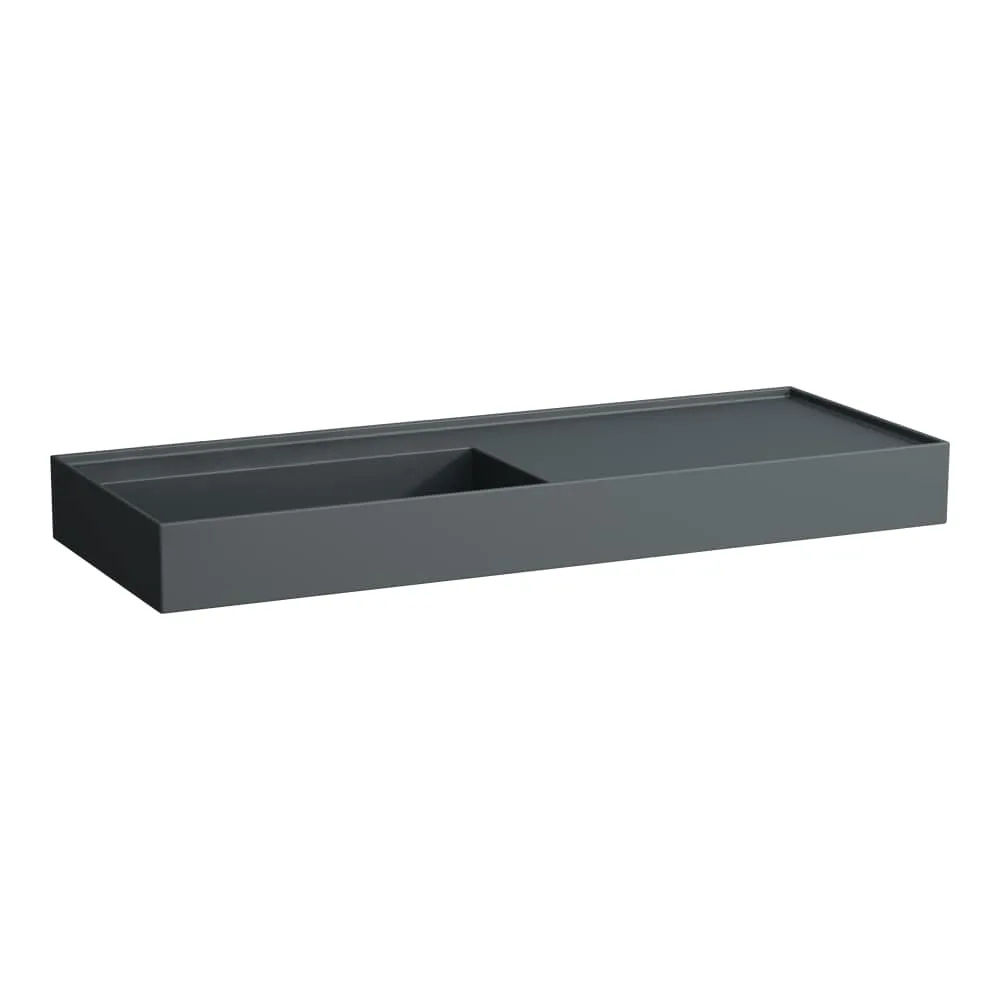 LAUFEN Kartell LAUFEN Waschtisch, Ablage rechts, mit verdecktem Ablauf 1200 x 460 x 120 mm #H8133327581121 - 758 - Graphit matt