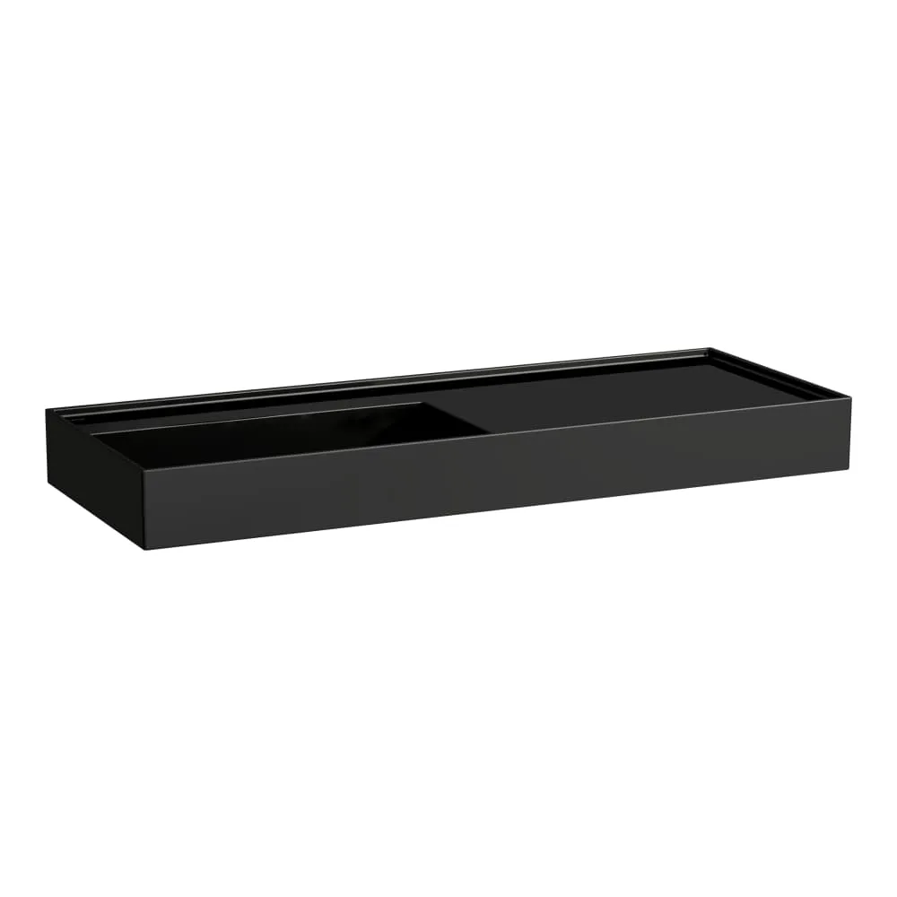 LAUFEN Kartell LAUFEN Waschtisch, Ablage rechts, mit verdecktem Ablauf 1200 x 460 x 120 mm #H8133320201121 - 020 - Schwarz glänzend