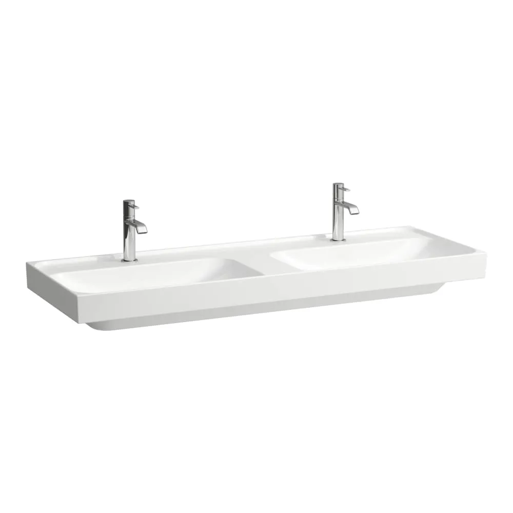LAUFEN MEDA Doppelwaschtisch 1300 x 460 x 80 mm #H8141124001111 - 400 - Weiẞ LCC (LAUFEN Clean Coat)
