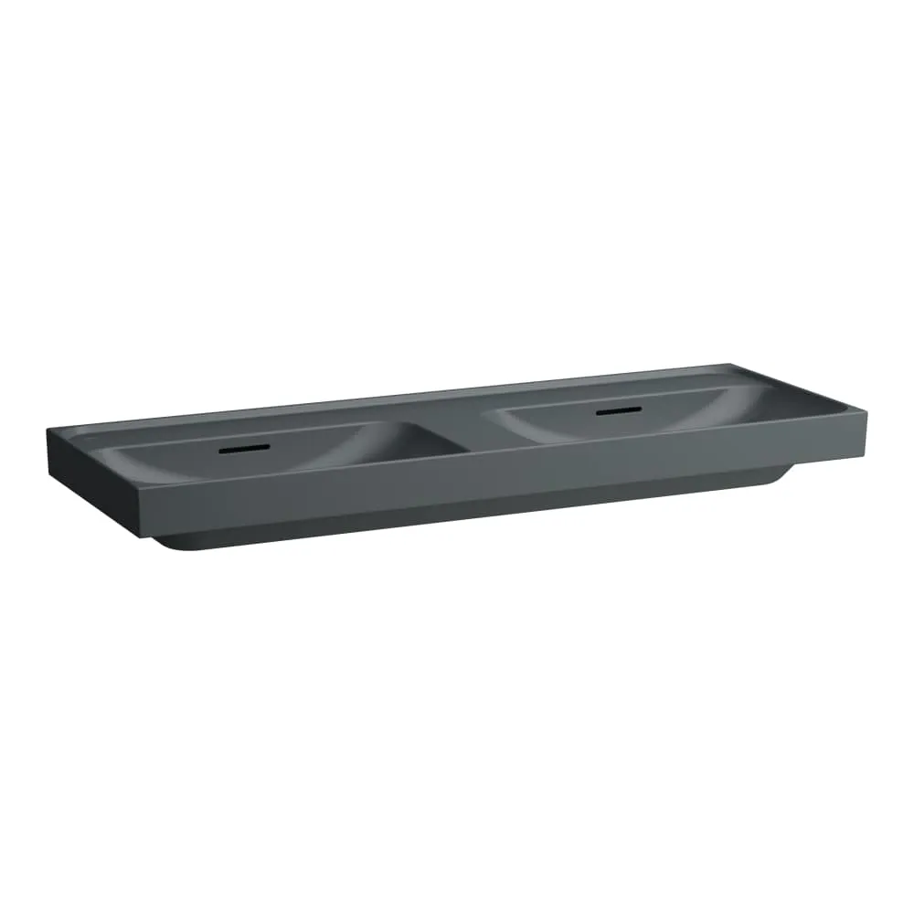 LAUFEN MEDA Doppelwaschtisch 1300 x 460 x 80 mm #H8141127581091 - 758 - Graphit matt