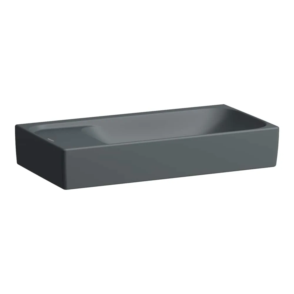 LAUFEN MEDA Handwaschbecken, Armaturenbank links 460 x 235 x 90 mm #H8151147581121 - 758 - Graphit matt