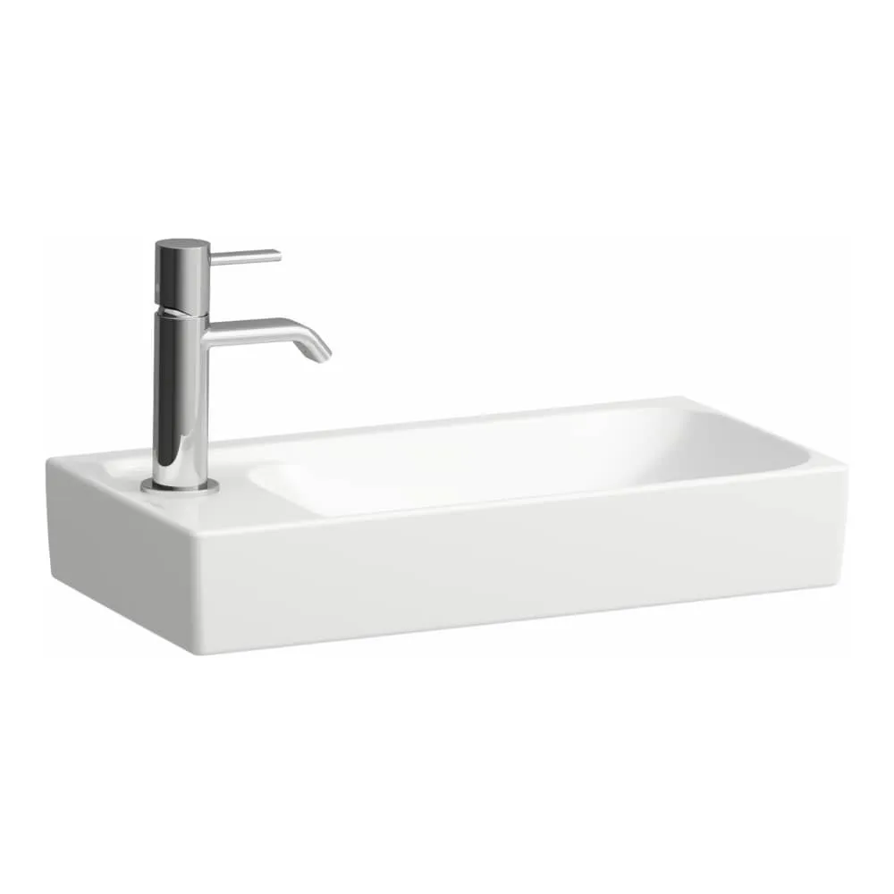 LAUFEN MEDA Handwaschbecken, Armaturenbank links 460 x 235 x 90 mm #H8151144001131 - 400 - Weiẞ LCC (LAUFEN Clean Coat)