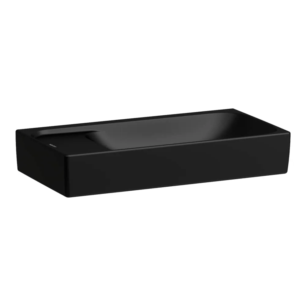 LAUFEN MEDA Handwaschbecken, Armaturenbank links 460 x 235 x 90 mm #H8151147161121 - 716 - Schwarz matt