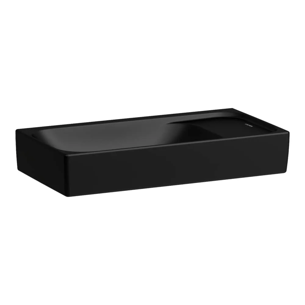 LAUFEN MEDA Handwaschbecken, mit Armaturenbank rechts 460 x 235 x 90 mm #H8151137161121 - 716 - Schwarz matt