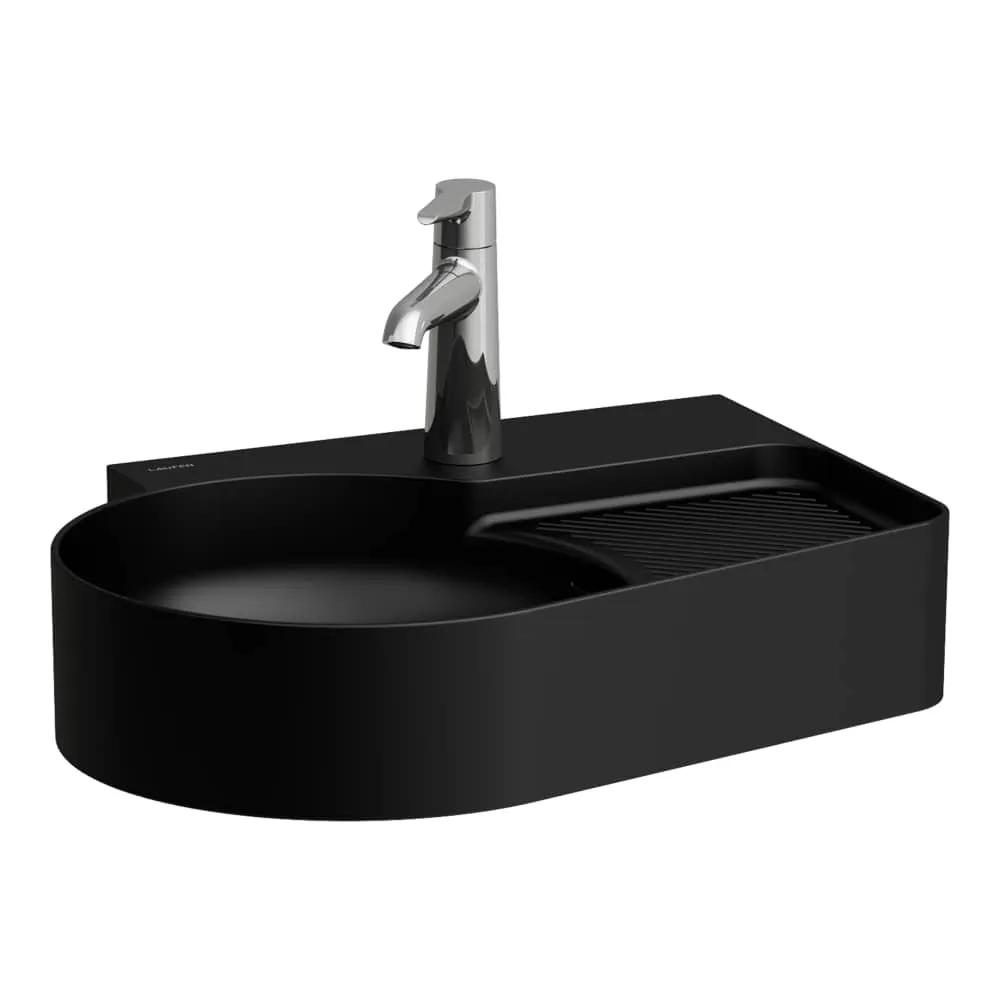 LAUFEN VAL Waschtisch, mit semi-trockenem Bereich 530 x 400 x 115 mm #H8152887161061 - 716 - Schwarz matt