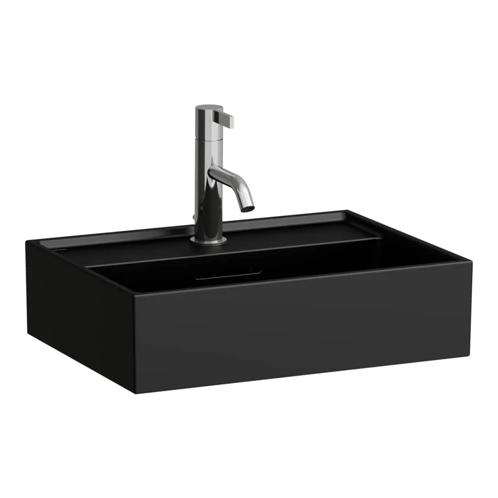 LAUFEN Kartell LAUFEN Aufsatzhandwaschbecken, wandgebunden 450 x 340 x 120 mm #H8183307161081 - 716 - Schwarz matt