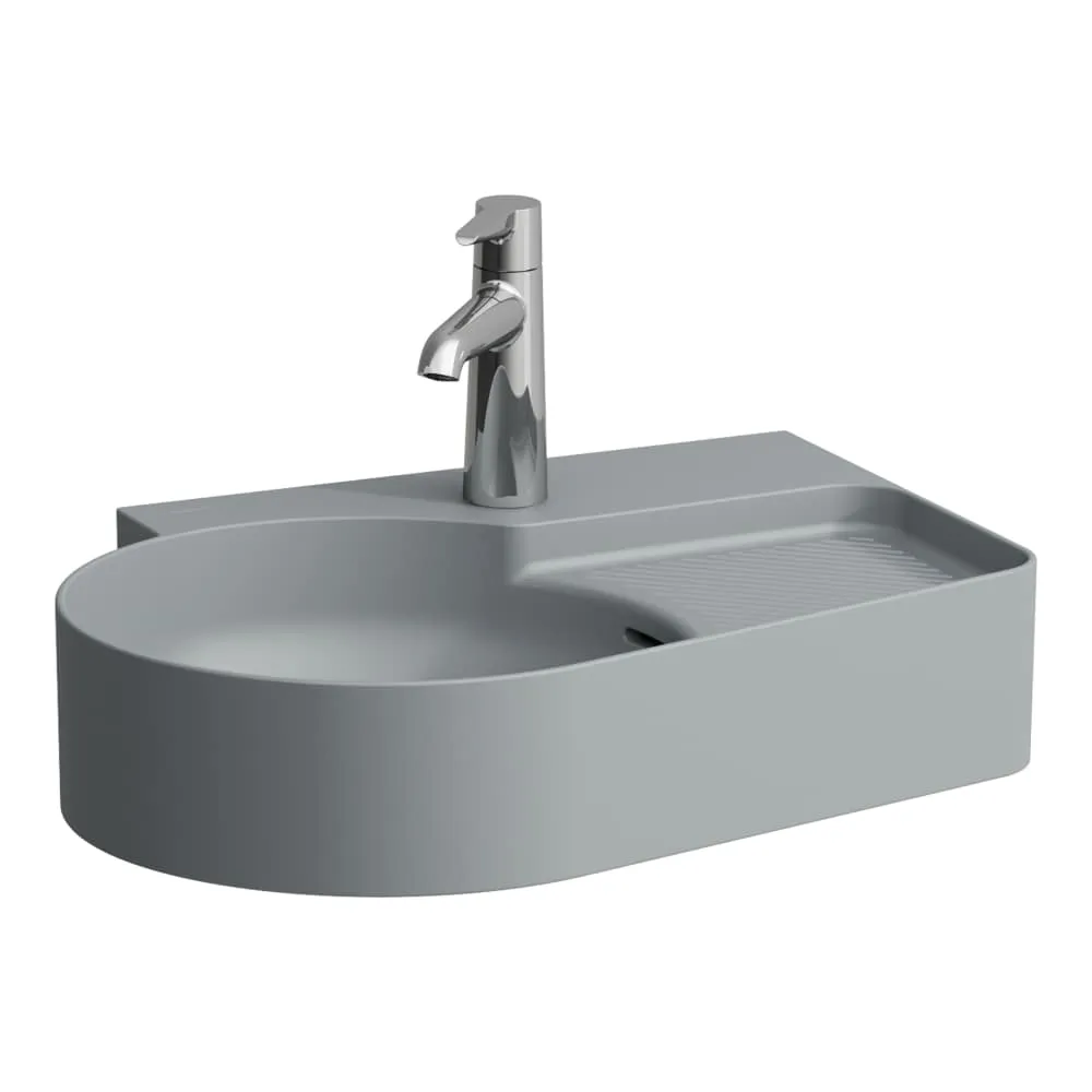 LAUFEN VAL Waschtisch, mit semi-trockenem Bereich 530 x 400 x 115 mm #H8152887581091 - 758 - Graphit matt