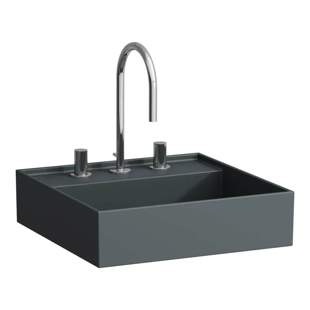 LAUFEN Kartell LAUFEN Handwaschbecken mit verdecktem Ablauf 460 x 460 x 120 mm #H8153317581581 - 758 - Graphit matt