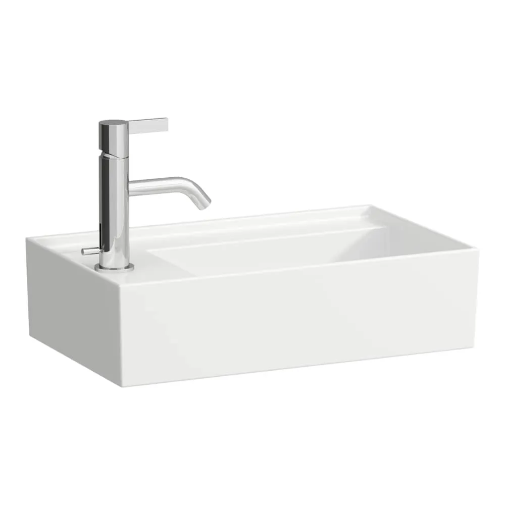 LAUFEN Kartell LAUFEN Handwaschbecken, Armaturenbank links, mit verdecktem Ablauf 460 x 280 x 120 mm #H8153354001111 - 400 - Weiẞ LCC (LAUFEN Clean Coat)