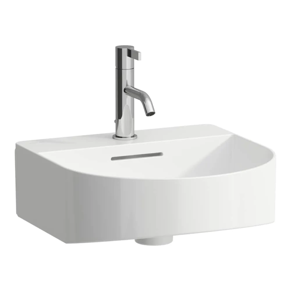 LAUFEN SONAR Handwaschbecken, inkl. Keramikabdeckung für Ablaufventil 410 x 420 x 140 mm #H8153414001091 - 400 - Weiẞ LCC (LAUFEN Clean Coat)