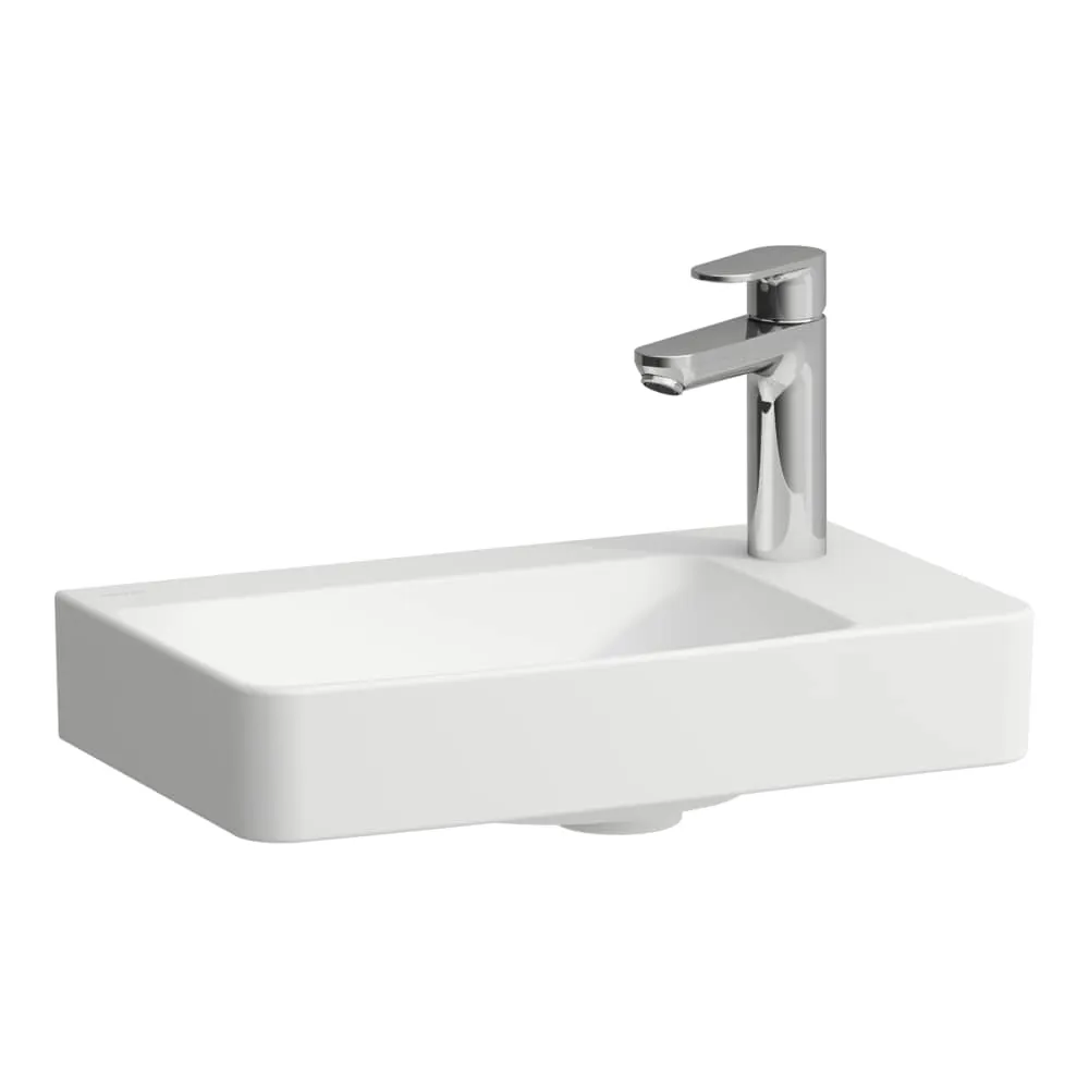 LAUFEN PRO X Handwaschbecken 'compact', mit Hahnlochbank rechts 480 x 280 x 125 mm #H8158647571121 - 757 - Weiß matt