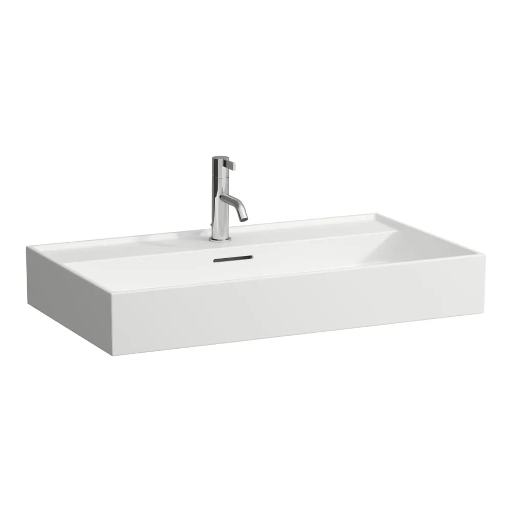 LAUFEN Kartell LAUFEN Aufsatzwaschtisch, wandgebunden 800 x 460 x 120 mm #H8163367571081 - 757 - Weiß matt