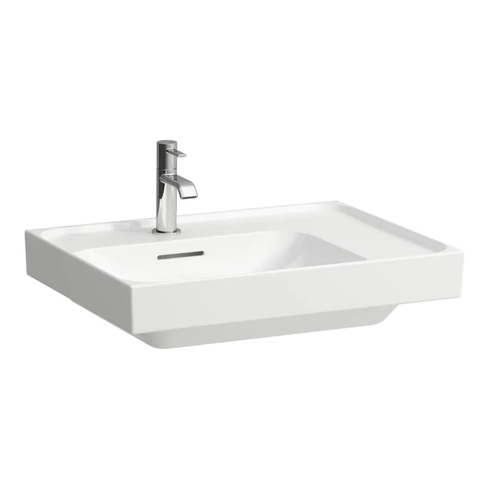 LAUFEN MEDA Aufsatzwaschtisch, wandgebunden, Ablage rechts 600 x 460 x 160 mm #H8181114001581 - 400 - Weiẞ LCC (LAUFEN Clean Coat)