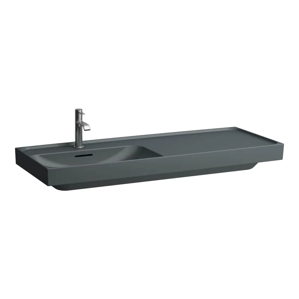 LAUFEN MEDA Waschtisch, Ablage rechts 1200 x 460 x 80 mm #H8171107581091 - 758 - Graphit matt